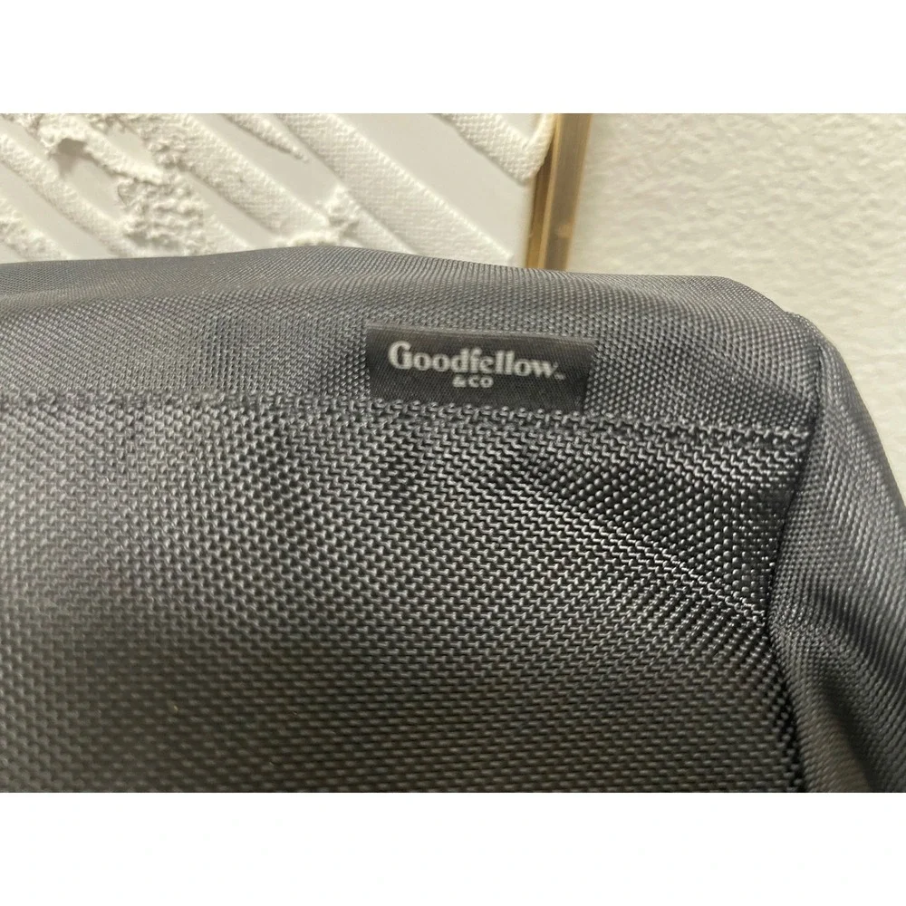 Goodfellow & Co Black Canvas Duffel Bag Weekend Travel Gym Bag Brass Hardware